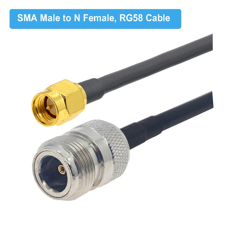 SMA Male to N Female RG58 Coaxial Adapter Cable, Cable Length:3m - Connectors by buy2fix | Online Shopping UK | buy2fix