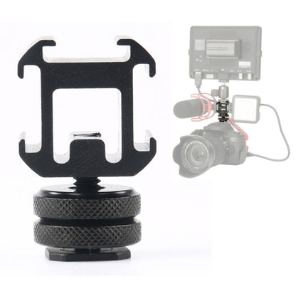 2PCS Universal Camera Rotary PTZ Three-Head Hot Shoe Base - Camera Accessories by buy2fix | Online Shopping UK | buy2fix