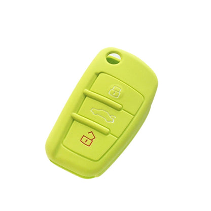 2 PCS Car Key Cover Silicone Flip Key Remote Holder Case Cover for Audi Q3 A3 A1(Green) - Car Key Cases by buy2fix | Online Shopping UK | buy2fix