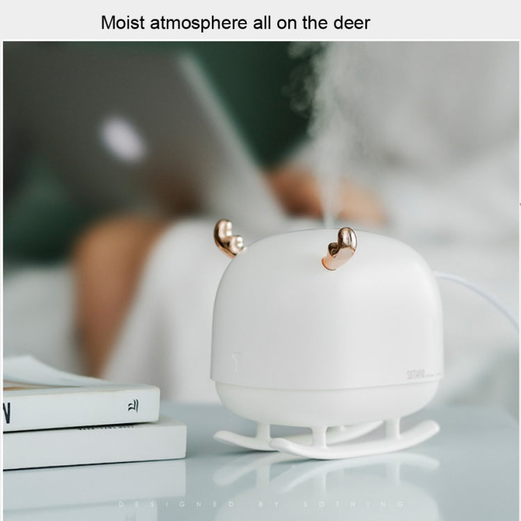 SOTHING DSHJ-H-009 260ML Deer Air Humidifier USB Home Atmosphere Night Light Air Purifier(White) - Home & Garden by buy2fix | Online Shopping UK | buy2fix