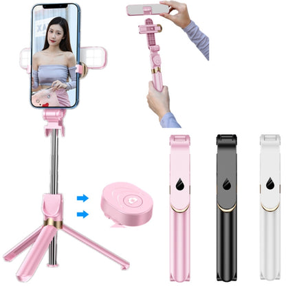 XT06 Live Beauty Bluetooth Tripod Selfie Stick(White) - Selfie Sticks by buy2fix | Online Shopping UK | buy2fix