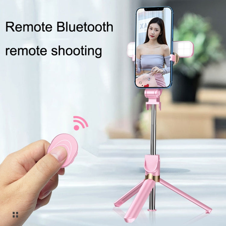 XT06 Live Beauty Bluetooth Tripod Selfie Stick(White) - Selfie Sticks by buy2fix | Online Shopping UK | buy2fix