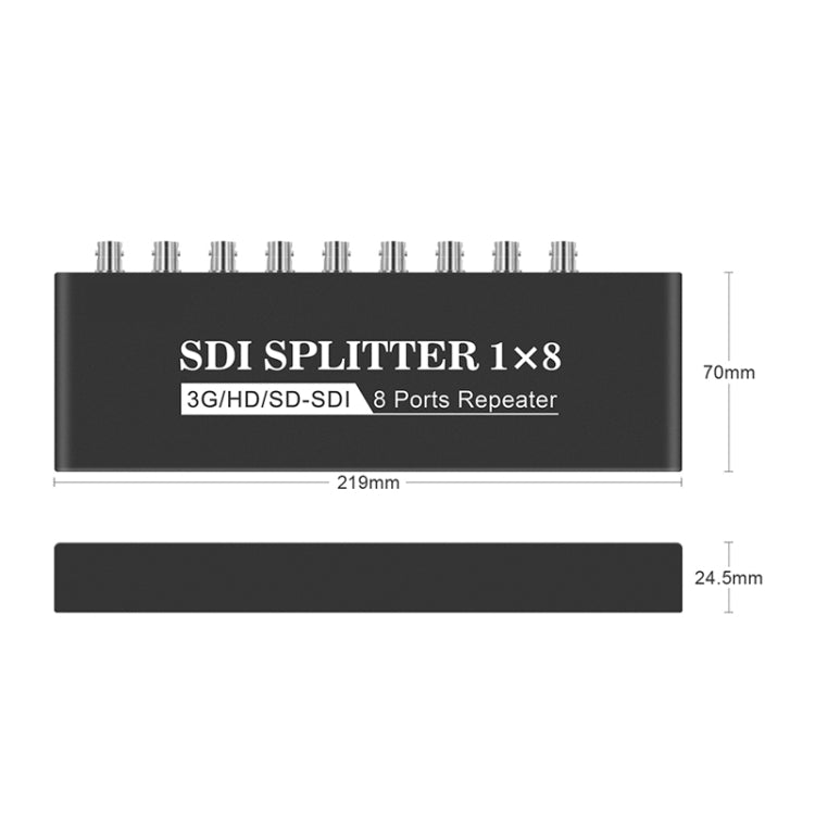 1 In 8 Out SD-SDI / HD-SDI / 3G-SDI Distribution Amplifier Video SDI Splitter(EU Plug) -  by buy2fix | Online Shopping UK | buy2fix