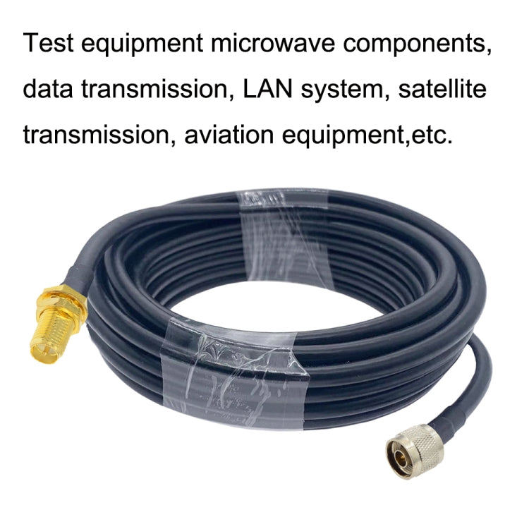 RP-SMA Female To N Male RG58 Coaxial Adapter Cable, Cable Length:10m - Connectors by buy2fix | Online Shopping UK | buy2fix