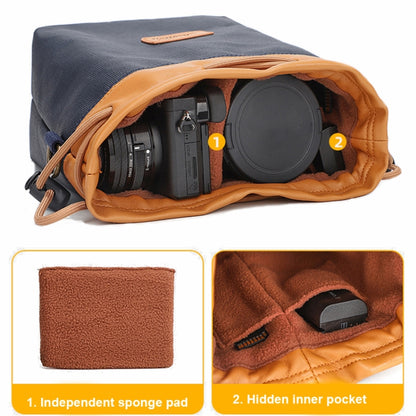 S.C.COTTON Camera Lens Protection Bag Liner Bag Waterproof Camera Storage Bag, Size: L(Gray) - Camera Accessories by S.C.COTTON | Online Shopping UK | buy2fix