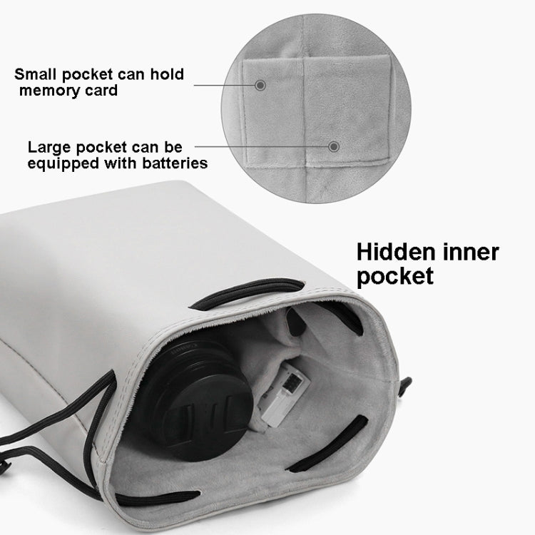 Baona Camera Bag Lens Drawstring Pouch, Size: Large(Black) - Camera Accessories by Baona | Online Shopping UK | buy2fix