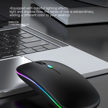 3 Keys RGB Backlit Silent Bluetooth Wireless Dual Mode Mouse (Silver) - Wireless Mice by buy2fix | Online Shopping UK | buy2fix