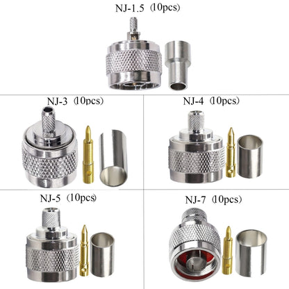 10pcs NJ-5 For LMR300/5D-FB N Type Plug Connector Low Loss RF Coaxial Connector -  by buy2fix | Online Shopping UK | buy2fix