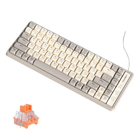 LANGTU GK85 85 Keys Gold Shaft Mechanical Wired Keyboard. Cable Length: 1.5m, Style:Glowing Version (Beige Knight) - Wired Keyboard by LANGTU | Online Shopping UK | buy2fix