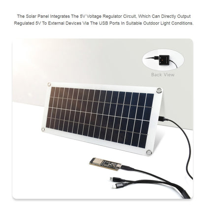 Waveshare 18V 10W Semi-flexible Polycrystalline Silicon Solar Panel - Consumer Electronics by Waveshare | Online Shopping UK | buy2fix