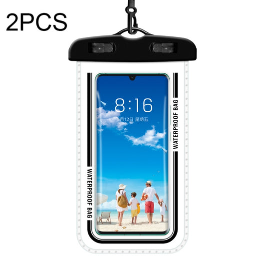 2 PCS Transparent Waterproof Cell Phone Case Swimming Cell Phone Bag Black - Waterproof Bag by buy2fix | Online Shopping UK | buy2fix