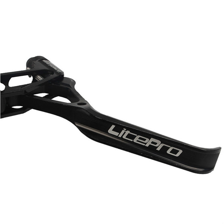 Litepro LP UltraLevers CNC Folding Bike Road Bike Small Wheel V Brake Lever, Color:Silver Black - Bicycle Brake Parts by Litepro | Online Shopping UK | buy2fix