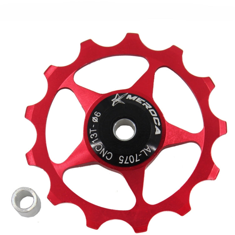 4 PCS MEROCA Metal Bearings Mountain Bike Road Bike Rear Derailleur Guide Wheel 11T/13T Guide Wheel, Specification:13T, Color:Red - Outdoor & Sports by MEROCA | Online Shopping UK | buy2fix