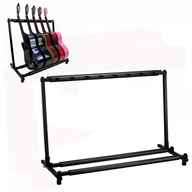 Foldable Long Metal Guitar Display Stand Shelf, Specification:Seven Racks - Stringed Instruments by buy2fix | Online Shopping UK | buy2fix