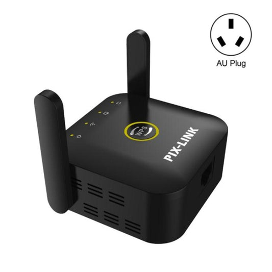 PIX-LINK WR22 300Mbps Wifi Wireless Signal Amplification Enhancement Extender, Plug Type:AU Plug(Black) - Wireless Routers by PIX-LINK | Online Shopping UK | buy2fix