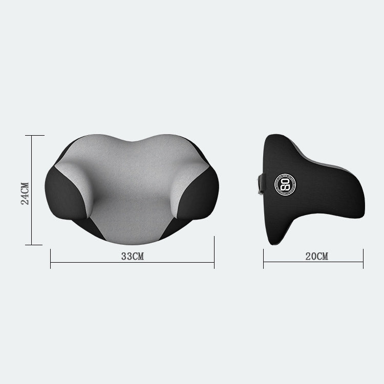 U-shaped Car Headrest Car Memory Foam Neck Pillow(Pure Black) - Seat Accessories by buy2fix | Online Shopping UK | buy2fix