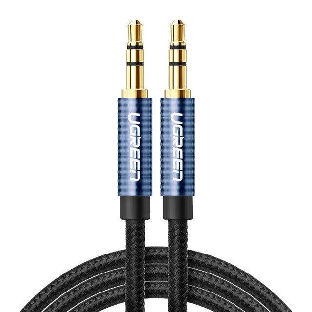 Ugreen AV112 Audio Cable 3.5mm Speaker Line Aux Cable, Length:5m(Blue) - Aux Cable by Ugreen | Online Shopping UK | buy2fix