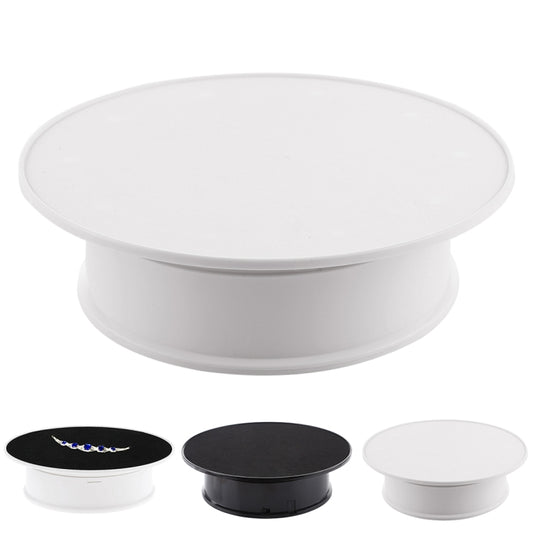 20cm 360 Degree Electric Rotating Turntable Display Stand Photography Video Shooting Props Turntable, Load 1.5kg, Powered by Battery(White) - Camera Accessories by buy2fix | Online Shopping UK | buy2fix