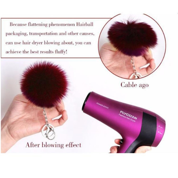 Simple Key Chain Fur Ball Pompon Keychain Pompom Artificial Rabbit Fur Animal Keychains for Woman Car Bag Key Rings(light purple) - Key Rings by KOOROL | Online Shopping UK | buy2fix