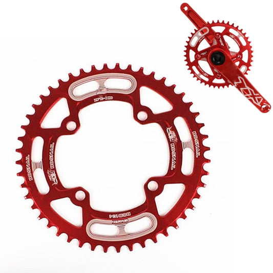 Snail Positive And Negative Tooth Discs Mountain Bike Single Disc Large Tooth Disc 104mm Bcd, Specification:46T(Red) - Outdoor & Sports by Snail | Online Shopping UK | buy2fix