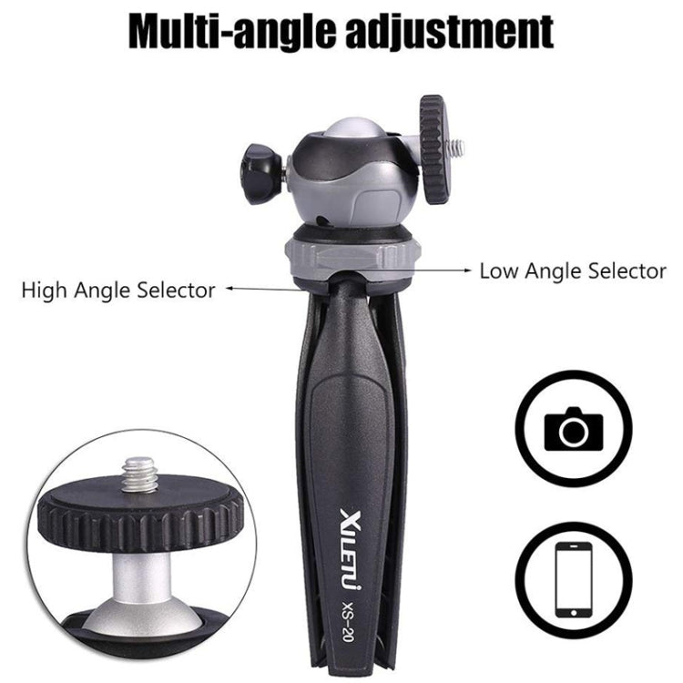 Xiletu XS-20 Desktop Ultra Convenient Lightweight Mini Mobile Phone Live Tripod - Consumer Electronics by buy2fix | Online Shopping UK | buy2fix