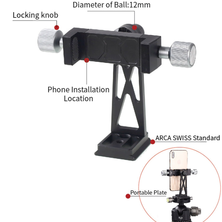 CP-3 Rotating All Metal Tripod Fixing Clip Mobile Phone Live Brackt for 4.5-7.3 inch Phones - Consumer Electronics by buy2fix | Online Shopping UK | buy2fix