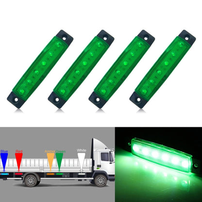 4 PCS 12V 6 SMD Auto Car Bus Truck Wagons External Side Marker Lights LED Trailer Indicator Light Rear Side Lamp(Green) - In Car by buy2fix | Online Shopping UK | buy2fix