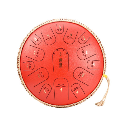 15-Tone Ethereal Drum 14-Inch Steel Tongue Drum Hollow Drum Sanskrit Drummer Disc(Red) - Percussion Instruments by buy2fix | Online Shopping UK | buy2fix