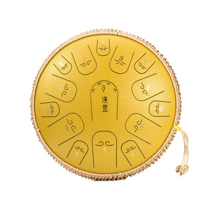 15-Tone Ethereal Drum 14-Inch Steel Tongue Drum Hollow Drum Sanskrit Drummer Disc(Golden) - Percussion Instruments by buy2fix | Online Shopping UK | buy2fix