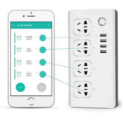 Home Office Wifi Mobile Phone Remote Control Timer Switch Voice Control Power Strip, Line length: 1.5m(EU Plug) - Consumer Electronics by buy2fix | Online Shopping UK | buy2fix