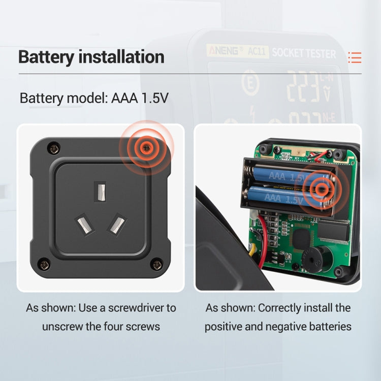 ANENG AC11 Multifunctional Digital Display Socket Tester Electrical Ground Wire Tester(UK Plug) - Consumer Electronics by ANENG | Online Shopping UK | buy2fix