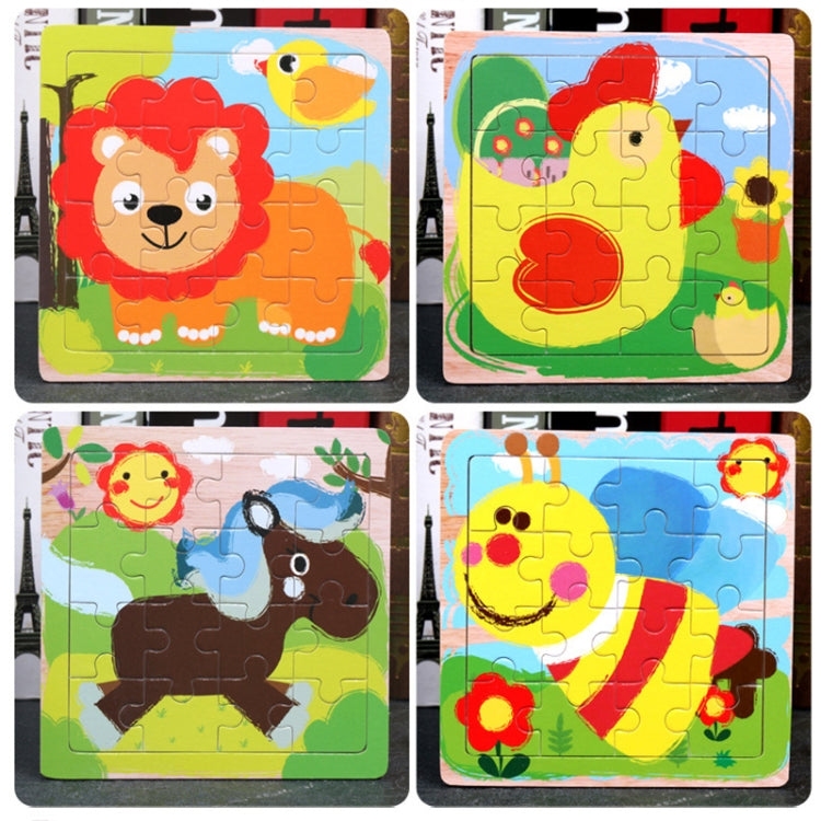 5 PCS KBX-017 Children Wooden Picture Puzzle Baby Early Education Toys(Chicken) - Puzzle Toys by buy2fix | Online Shopping UK | buy2fix
