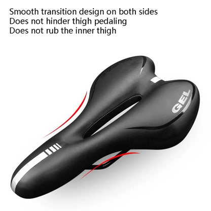 Silicone Bicycle Seat Mountain Bike Saddle Seat Cushion Comfortable Bicycle Accessories Equipment(Black) - Outdoor & Sports by buy2fix | Online Shopping UK | buy2fix