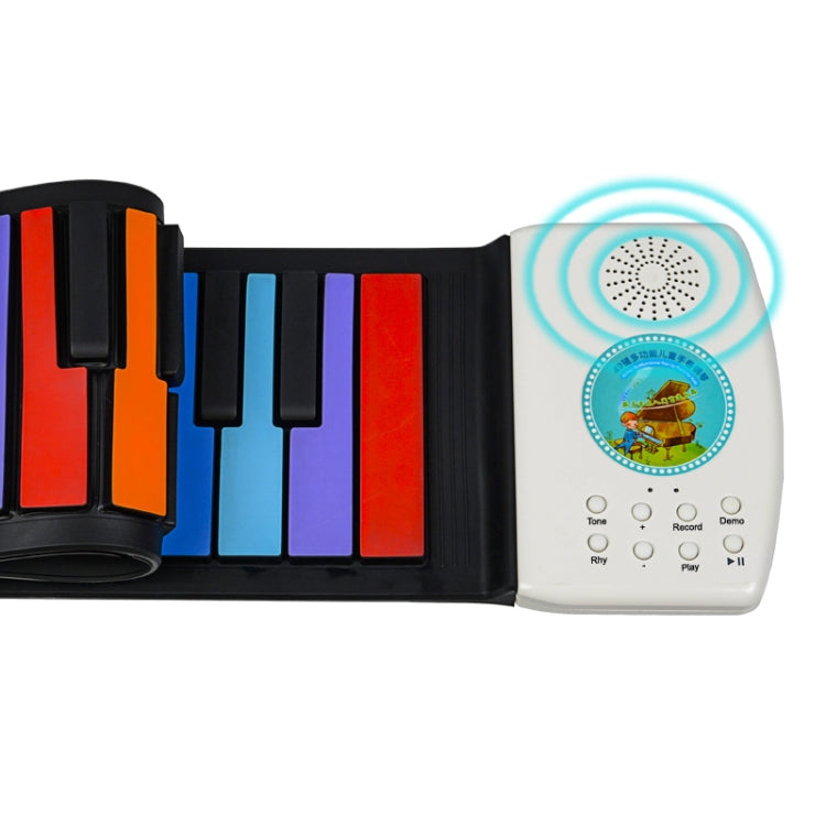 HUA008-49 49-Key Hand-Rolled Foldable Piano Children Color Piano(Color English) - Keyboard Instruments by buy2fix | Online Shopping UK | buy2fix