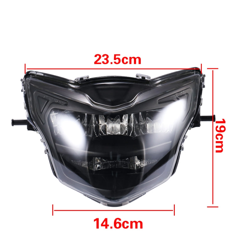 Motorcycle LED Retro Headlights LED Far Near Beam Lights For Yamaha LC135 V2-V6(Transparent Glass) - Headlights by buy2fix | Online Shopping UK | buy2fix