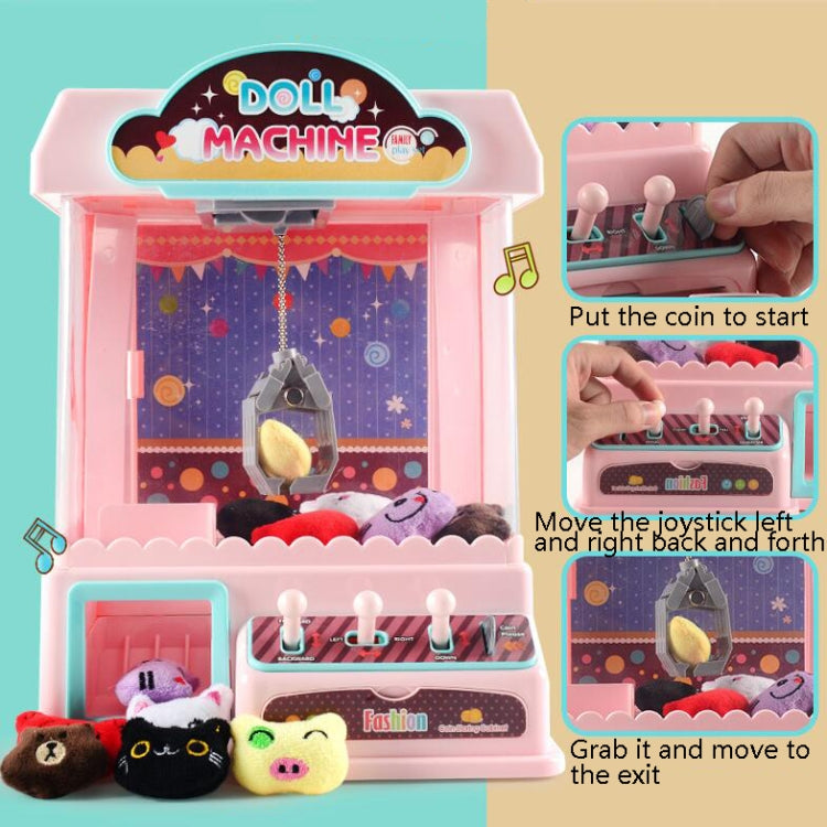 Children Household Claw Machine Toy Electric Light Music Clip Doll Catching Game Machine(Blue) - Pretend Play Toys by buy2fix | Online Shopping UK | buy2fix