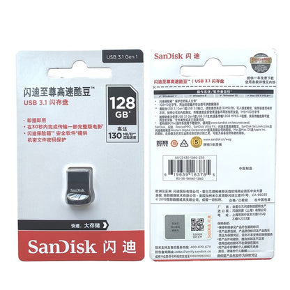 SanDisk CZ430 USB 3.1 Mini Computer Car U Disk, Capacity: 128GB - USB Flash Drives by SanDisk | Online Shopping UK | buy2fix