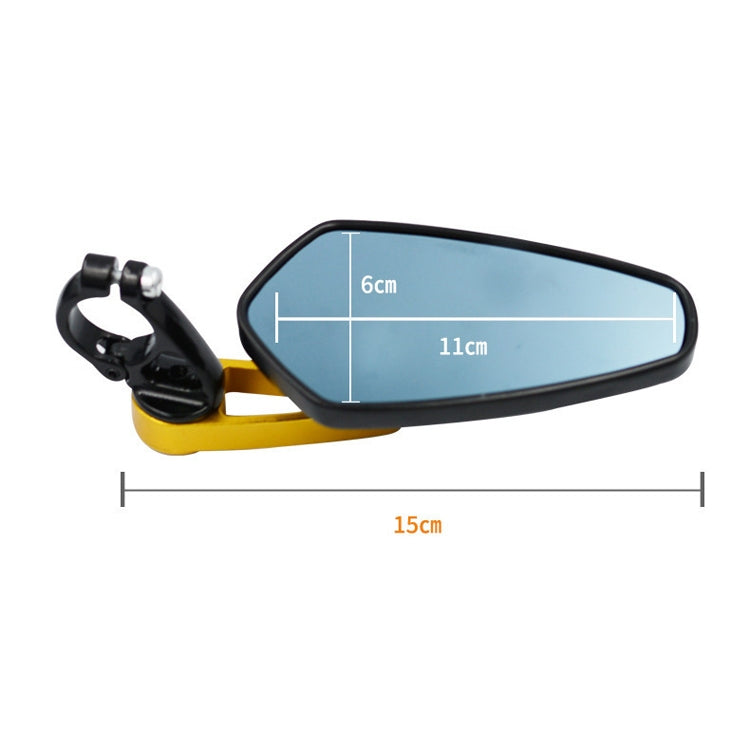 Electric Bike Motorcycle Modified Reversing Retro Rearview Handle Mirror All Aluminum Reflective Rearview Mirror(Red) - Side Mirrors by buy2fix | Online Shopping UK | buy2fix