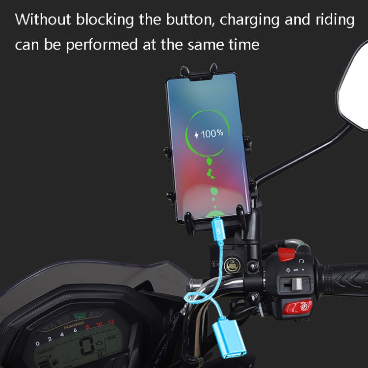 Motorcycle Multi-Function Mobile Phone Holder Adjustable Universal Locomotive Riding Anti-Shake Fixed Equipment(Elf Deer U Type) - Holder by buy2fix | Online Shopping UK | buy2fix