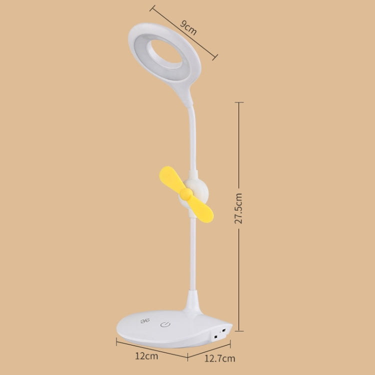 WS-8010 LED Fan Desk Lamp Bedside Desk USB Folding Desk Lamp, Colour: Ring -  by buy2fix | Online Shopping UK | buy2fix