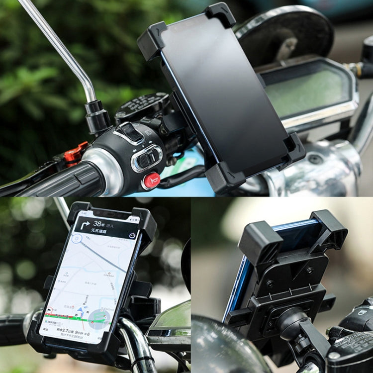 WHEEL UP Bicycle Automatic Bracket Motorcycle Mobile Phone Bicycle Navigation Rack(Upgrade-handlebar) - Holder by WHEEL UP | Online Shopping UK | buy2fix