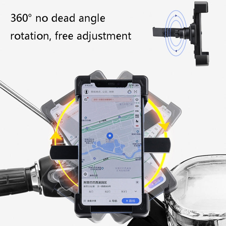 WHEEL UP Bicycle Automatic Bracket Motorcycle Mobile Phone Bicycle Navigation Rack(Upgrade-Rearview Mirror) - Holder by WHEEL UP | Online Shopping UK | buy2fix