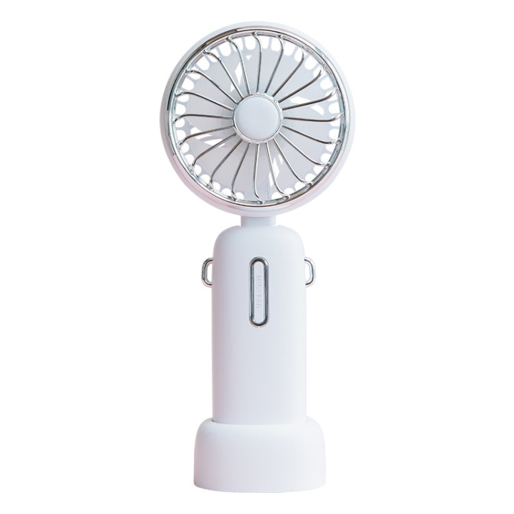 WT-F40 Household Outdoor Handheld Flip Fan Portable USB Retro Folding Desktop Fan(Pearl White) - Electric Fans by buy2fix | Online Shopping UK | buy2fix