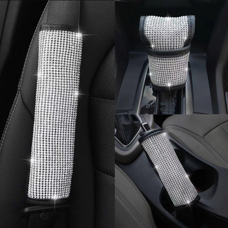 2 PCS Car Diamond-Studded Interior Products Personalized Protective Sleeve Gear Cover - Car Interior Mouldings by buy2fix | Online Shopping UK | buy2fix