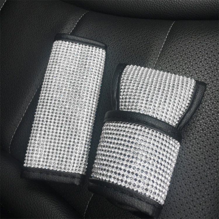 2 PCS Car Diamond-Studded Interior Products Personalized Protective Sleeve Parking Space Pull Cover - Car Interior Mouldings by buy2fix | Online Shopping UK | buy2fix