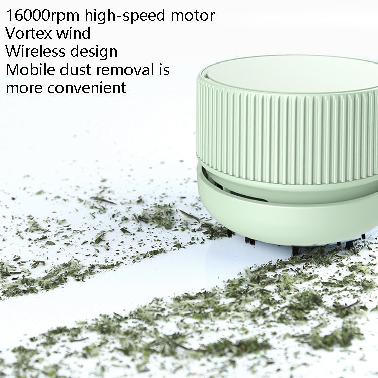 Portable Handheld Desktop Vacuum Cleaner Home Office Wireless Mini Car Cleaner, Colour: Mint Green Battery - Mini Vacuum Cleaner by buy2fix | Online Shopping UK | buy2fix