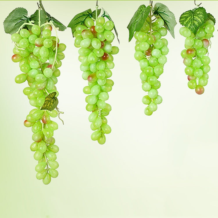 2 Bunches 110 Green Grapes Simulation Fruit Simulation Grapes PVC with Cream Grape Shoot Props - Camera Accessories by buy2fix | Online Shopping UK | buy2fix