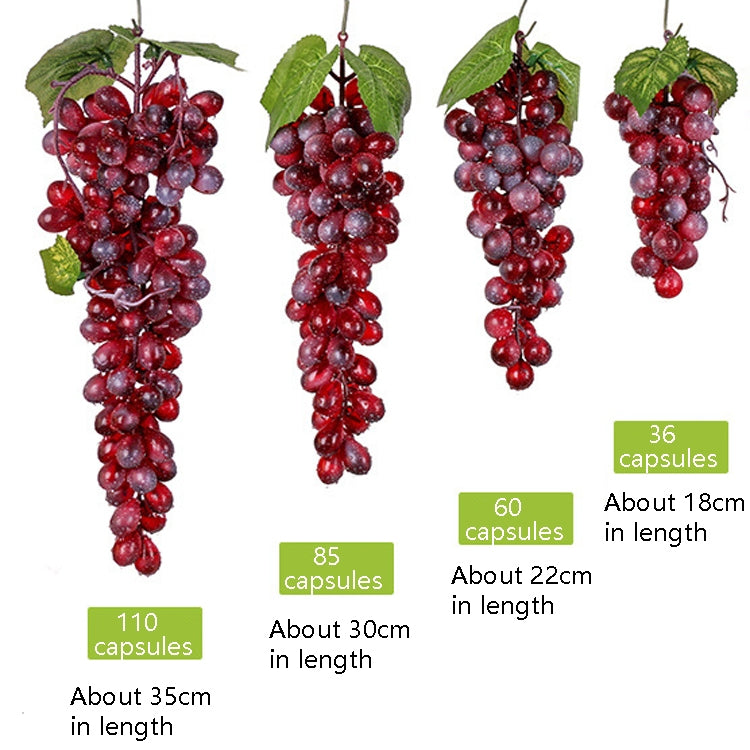 2 Bunches 110 Green Grapes Simulation Fruit Simulation Grapes PVC with Cream Grape Shoot Props - Camera Accessories by buy2fix | Online Shopping UK | buy2fix