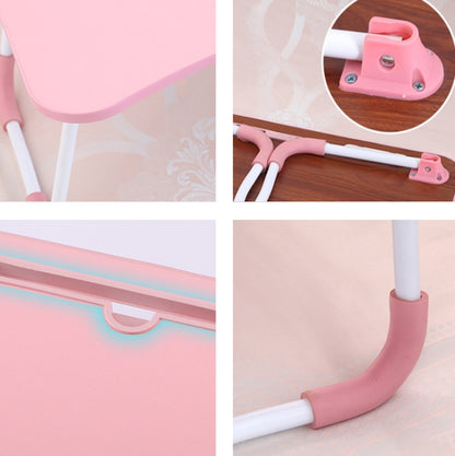 USB Folding Computer Desk With Fan & Lamp, Size: 60x40x28cm(Teenage Pink) - Computer & Networking by buy2fix | Online Shopping UK | buy2fix