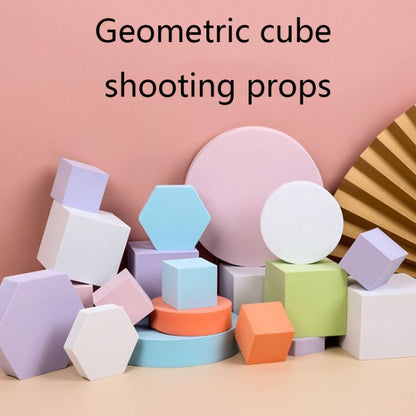 8 PCS Geometric Cube Photo Props Decorative Ornaments Photography Platform, Colour: Large Green Cylinder - Camera Accessories by buy2fix | Online Shopping UK | buy2fix